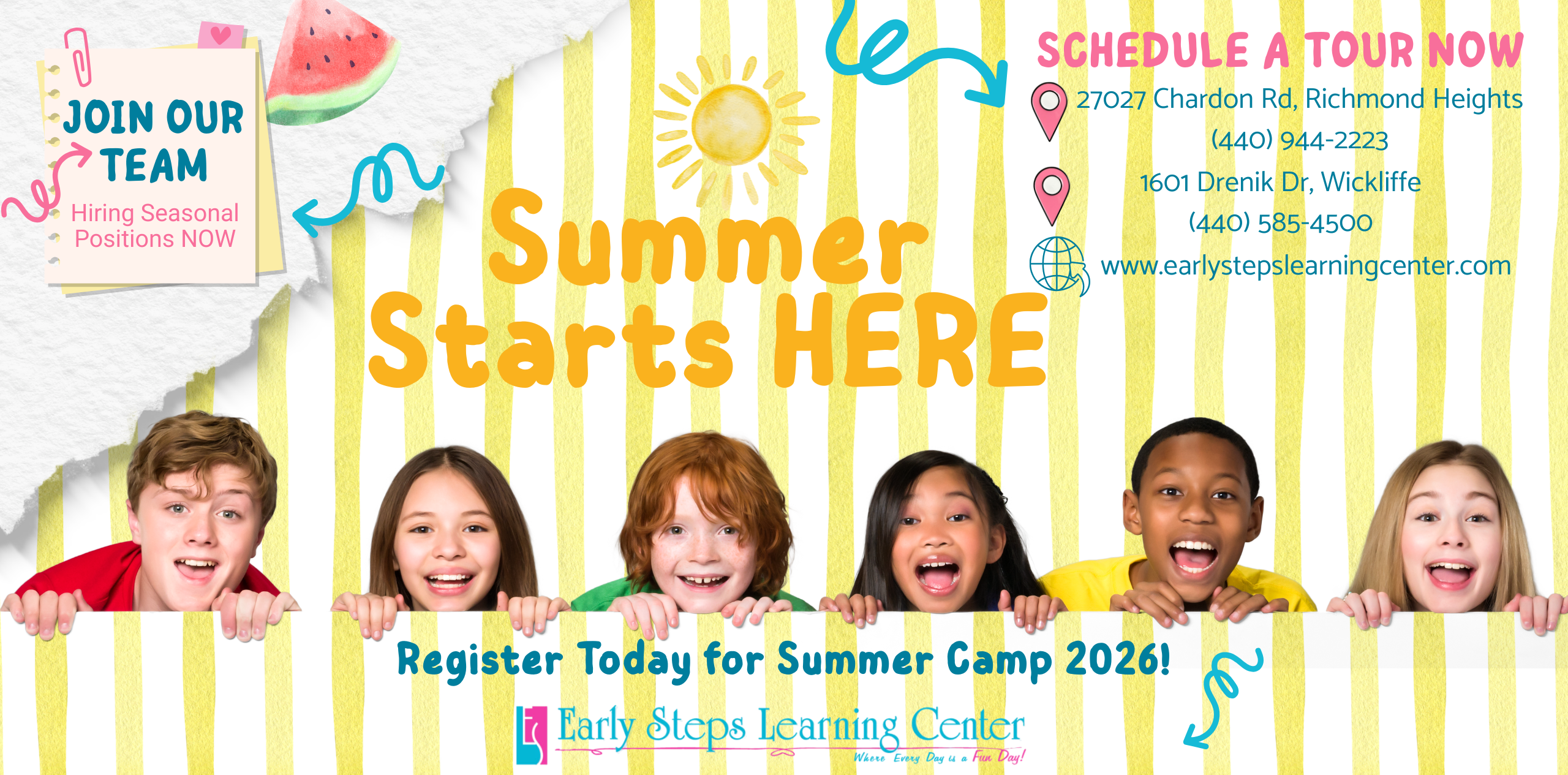 summer starts here banner for homepage